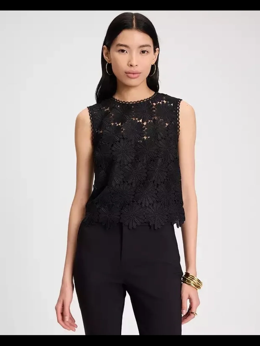 Black Floral Lace Two-Piece Set